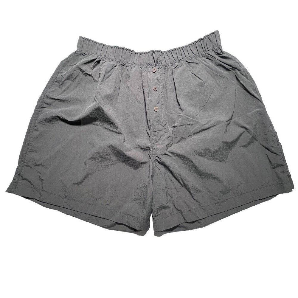 Zenana Women’s Gray Nylon Shorts Size XL Elastic Waist